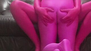 Laura Encased zentai tease