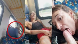 My friend masturbates me and I suck his cock travelling in a train with people